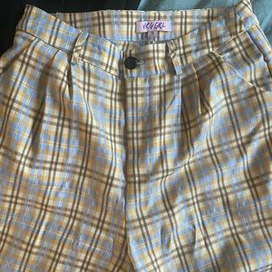 VERGE GIRL plaid flared trousers